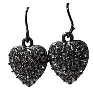 Elegant Heart Shaped Rhinestone Dangle Earrings Valentines Day Fashion Jewelry
